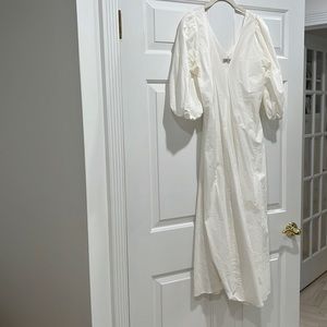 St. Agni Cream puff sleeve dress